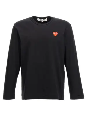 Logo patch t-shirt COMME DES GARÇONS PLAY Black