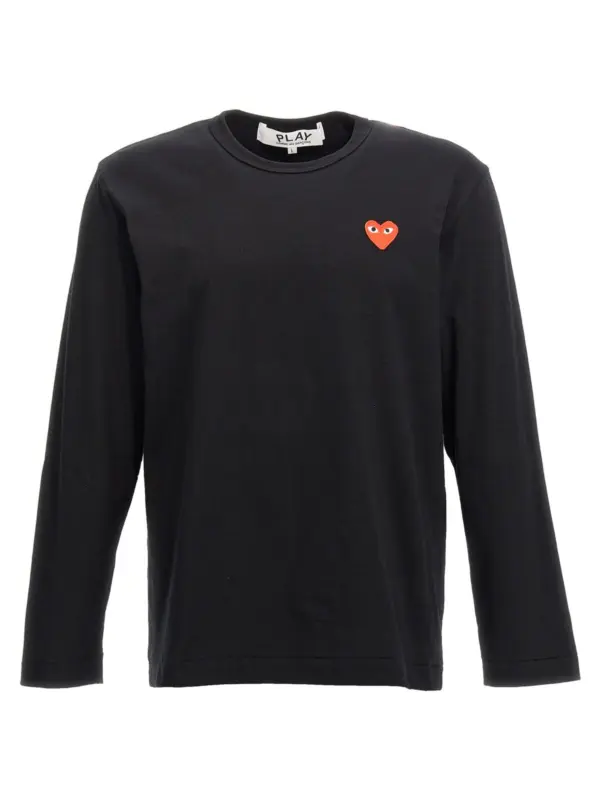 Logo patch t-shirt COMME DES GARÇONS PLAY Black