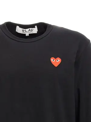 Logo patch t-shirt Man COMME DES GARÇONS PLAY Black
