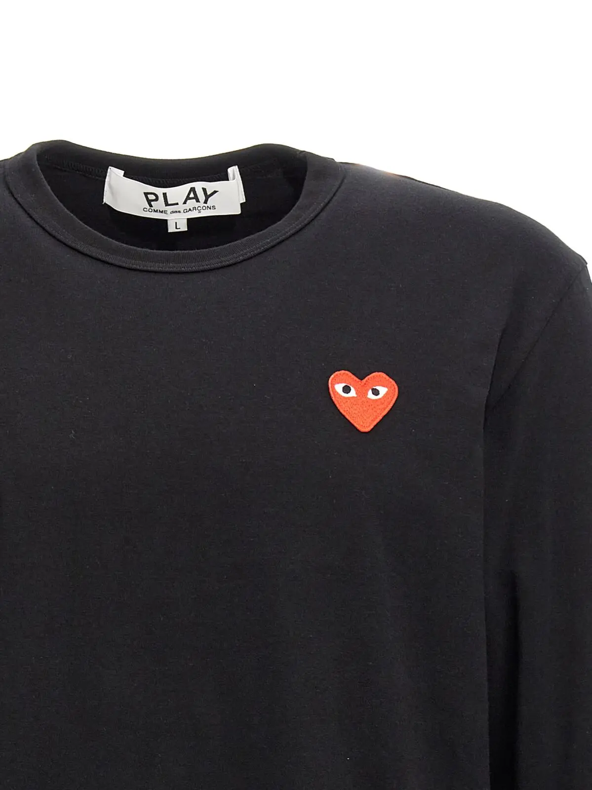Футболка Comme Des Garçons Play Logo patch Чорна 3 Logo patch t-shirt Man COMME DES GARÇONS PLAY Black