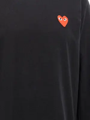 Logo patch t-shirt 100% cotton COMME DES GARÇONS PLAY Black