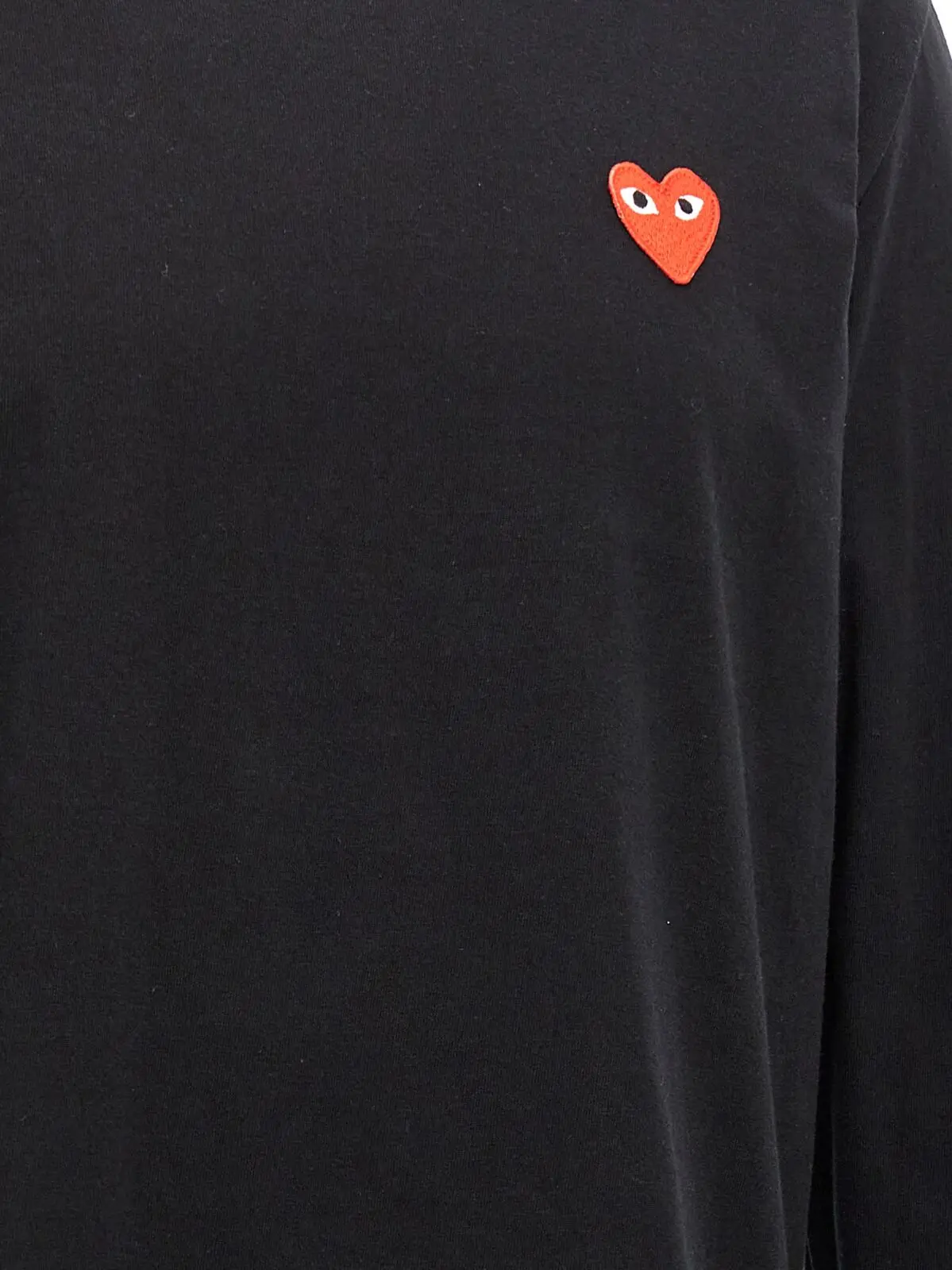 Футболка Comme Des Garçons Play Logo patch Чорна 4 Logo patch t-shirt 100% cotton COMME DES GARÇONS PLAY Black