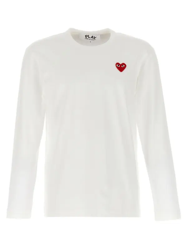 Logo patch t-shirt COMME DES GARÇONS PLAY White
