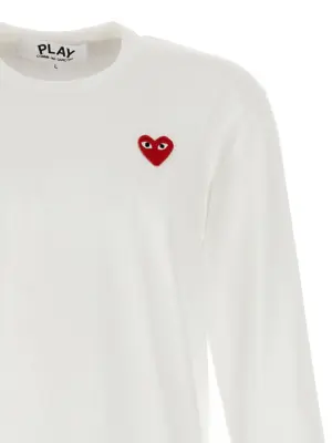 Logo patch t-shirt Man COMME DES GARÇONS PLAY White