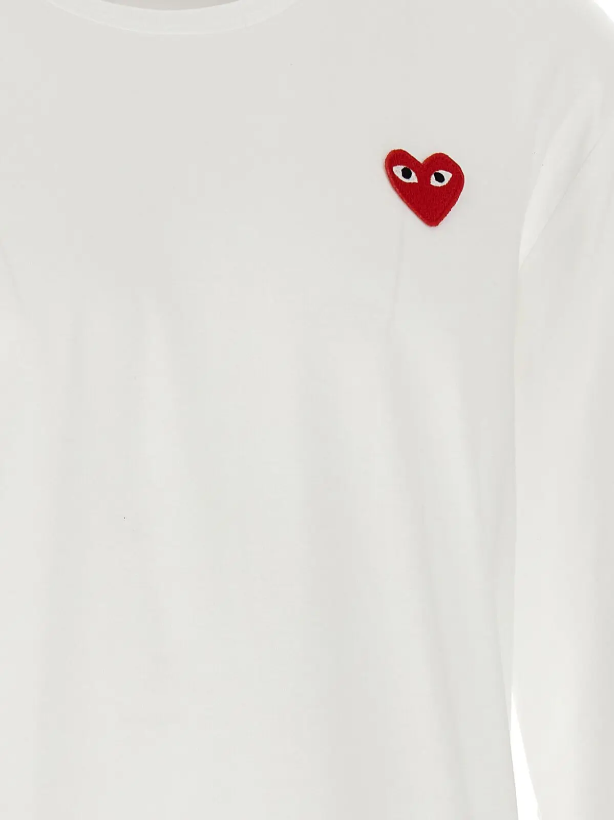 Футболка Comme Des Garçons Play Logo patch Біла 4 Logo patch t-shirt 100% cotton COMME DES GARÇONS PLAY White