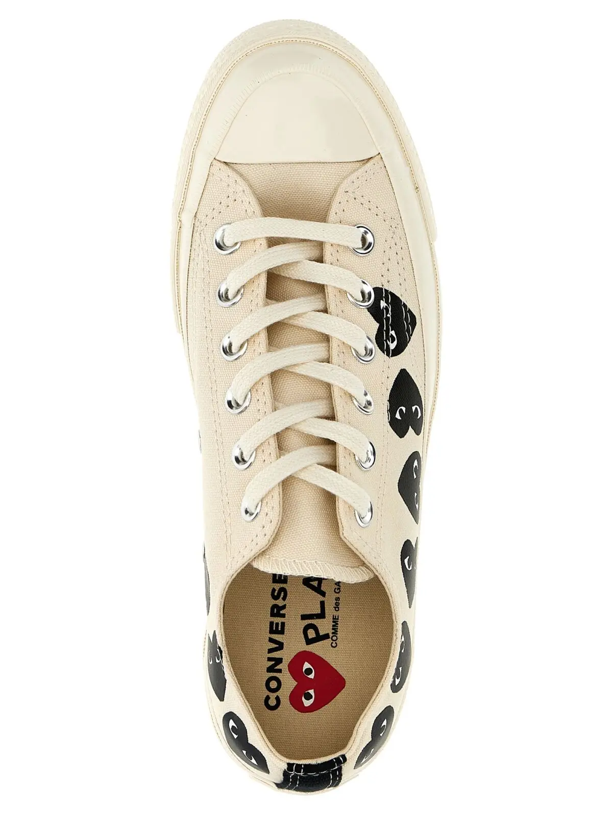 Кросівки Comme Des Garçons Play Comme des Garçons Play x Converse Чорно-білі 4 Comme des Garçons Play x Converse sneakers COMME DES GARÇONS PLAY White/Black