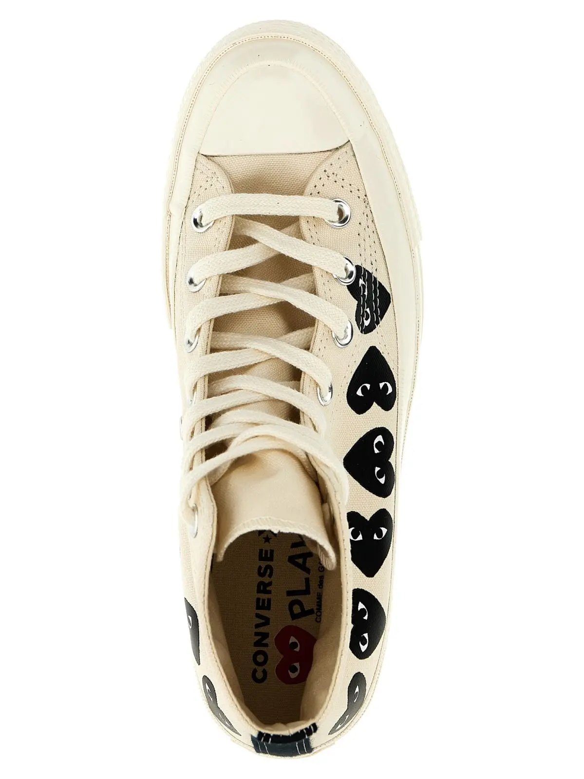 Кросівки Comme Des Garçons Play Comme des Garçons Play x Converse Чорно-білі 4 Comme des Garçons Play x Converse sneakers COMME DES GARÇONS PLAY White/Black