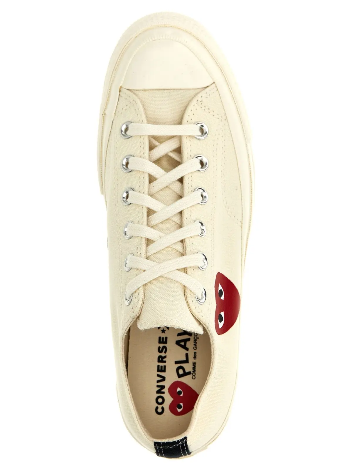 Кросівки Comme Des Garçons Play Play x Converse Білі 4 Comme des Garçons sneakers Play x Converse 100% cotton COMME DES GARÇONS PLAY White