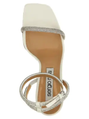 'Bridal' sandals 100% goat leather (Capra Hircus Hircus) SERGIO ROSSI White