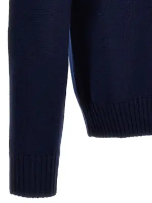 Merino sweater 100% wool BALLANTYNE Blue