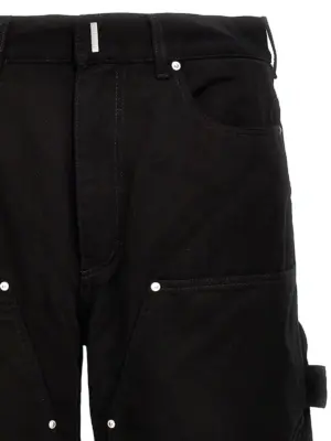 'Zip Off Carpenter' jeans 100% cotton GIVENCHY Black