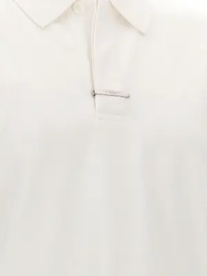 Metal clip polo shirt 100% cotton GIVENCHY White