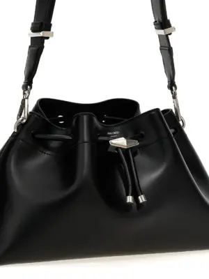 'Cinch M' shoulder bag 88% calf leather 12% brass JIMMY CHOO Black