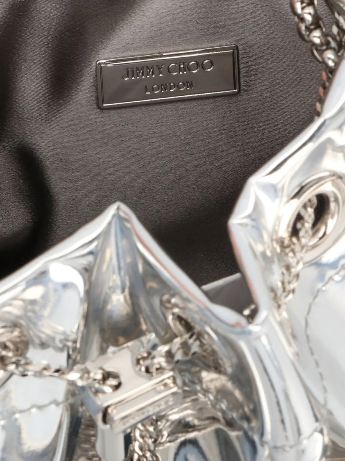 Сумка Jimmy Choo Bon Bon відро Срібна 4 'Bon Bon' bucket bag 100% leather JIMMY CHOO Silver