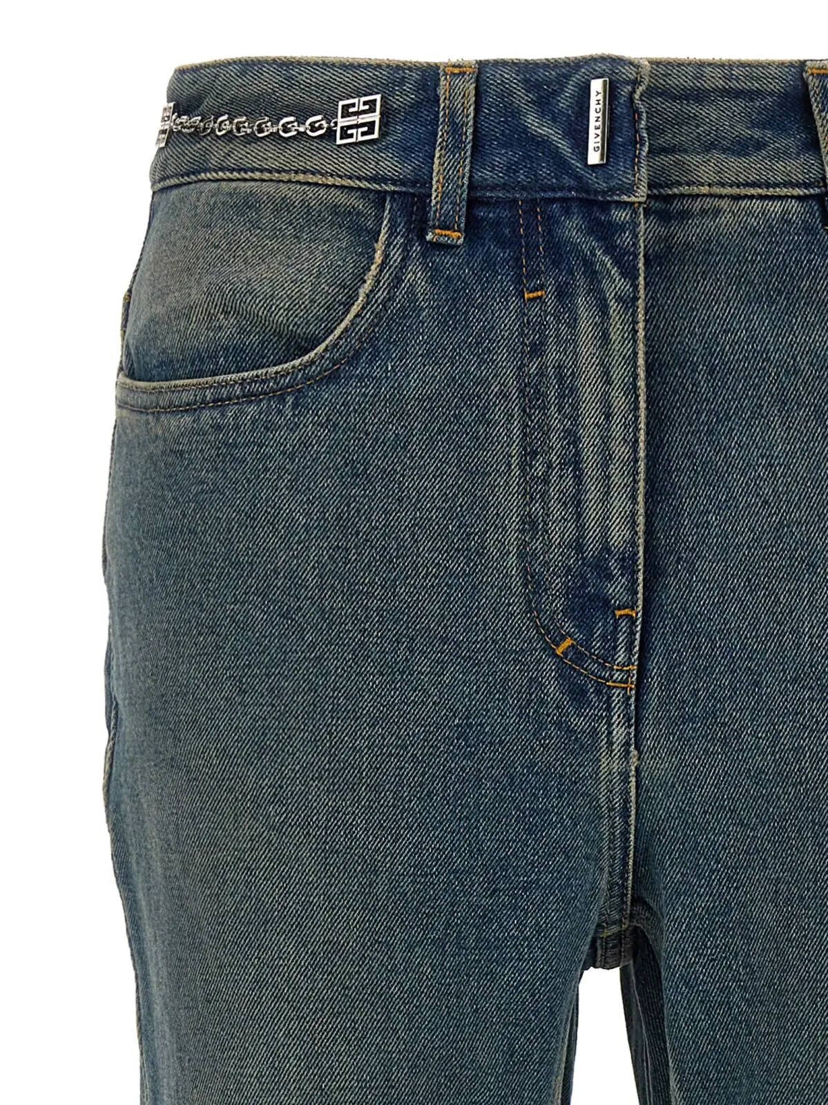 Джинси Chain with logo Givenchy Синій 3 Chain jeans with logo Woman GIVENCHY Blue