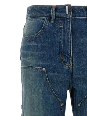 'Wide leg' jeans 100% cotton GIVENCHY Blue