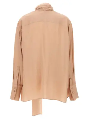Pussy bow blouse Woman GIVENCHY Beige
