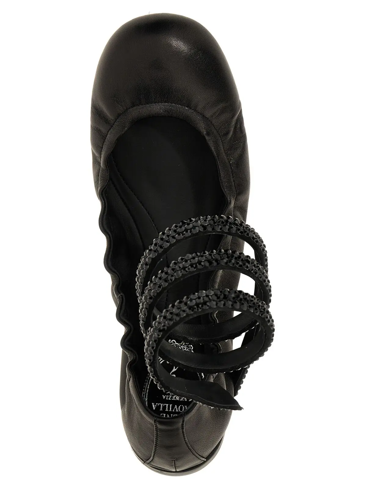 Балетки Cleo René Caovilla Чорні 4 'Cleo' ballet flats 60% lamb leather 40% satin RENÉ CAOVILLA Black