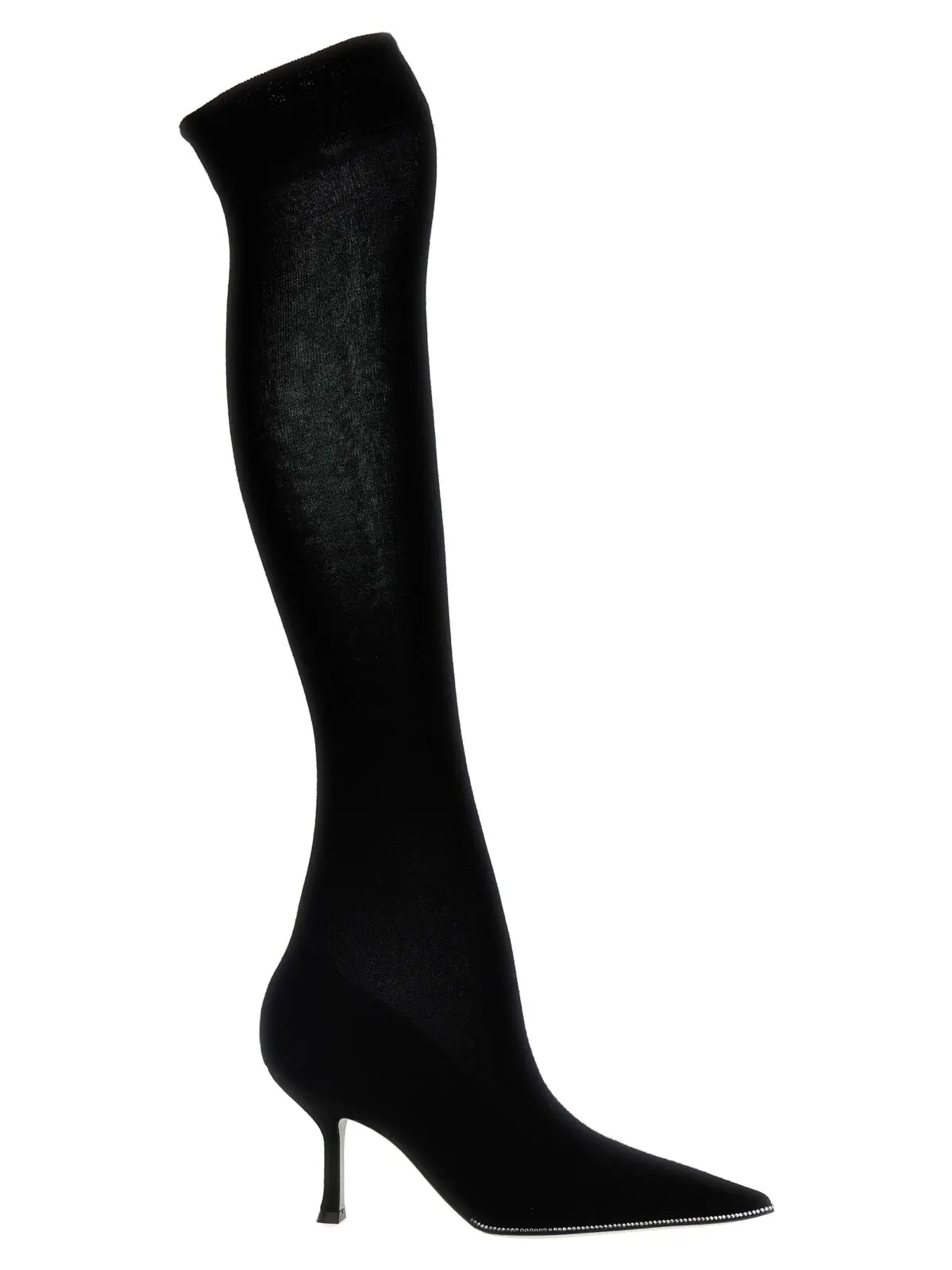 Черевики René Caovilla в'язані Чорні 1 Knitted boots RENÉ CAOVILLA Black