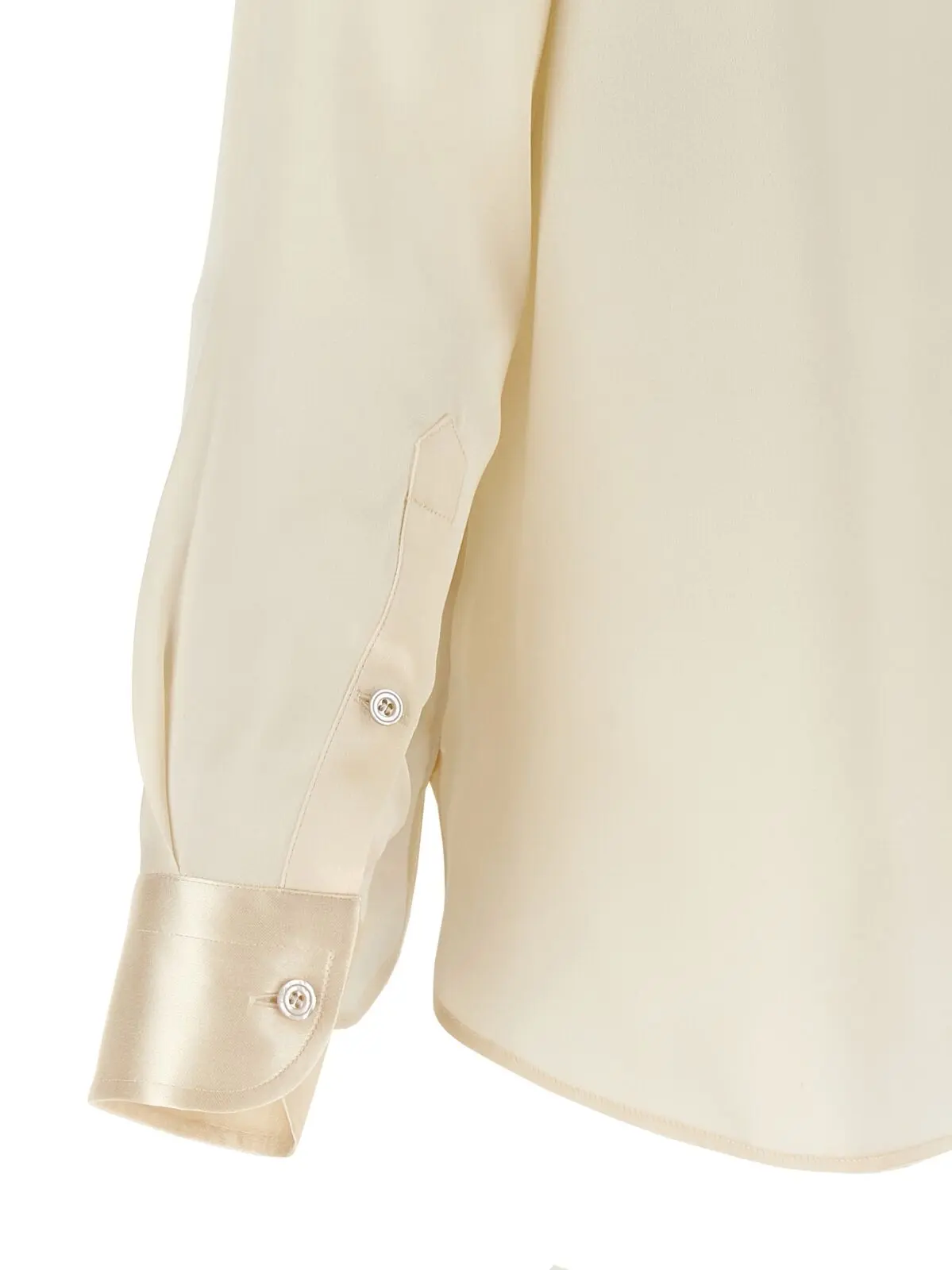 Сорочка з плісированим нагрудником Tom Ford Біла 4 Pleated plastron shirt 100% silk TOM FORD White