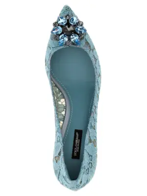 'Rainbow' pumps 56% viscose 36% cotton 6% polyamide 2% silk DOLCE & GABBANA Light Blue