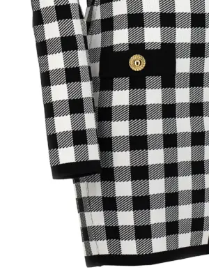 Vichy knit dress 90% viscose