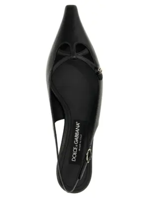 'Mun' slingback 100% lamb leather (Ovis aries) DOLCE & GABBANA Black