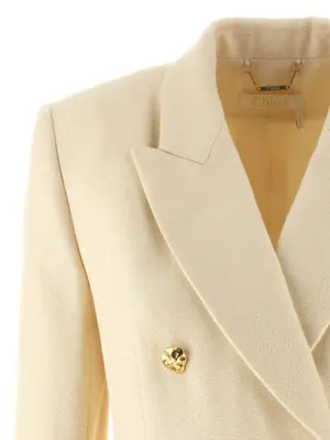 Tailored double-breasted blazer Woman CHLOÉ White