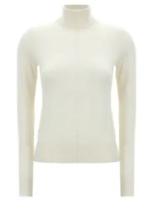 Logo embroidery turtleneck sweater CHLOÉ White