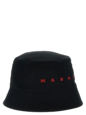 Logo embroidery bucket hat CLZC0110S0UTC31100N99 MARNI Black