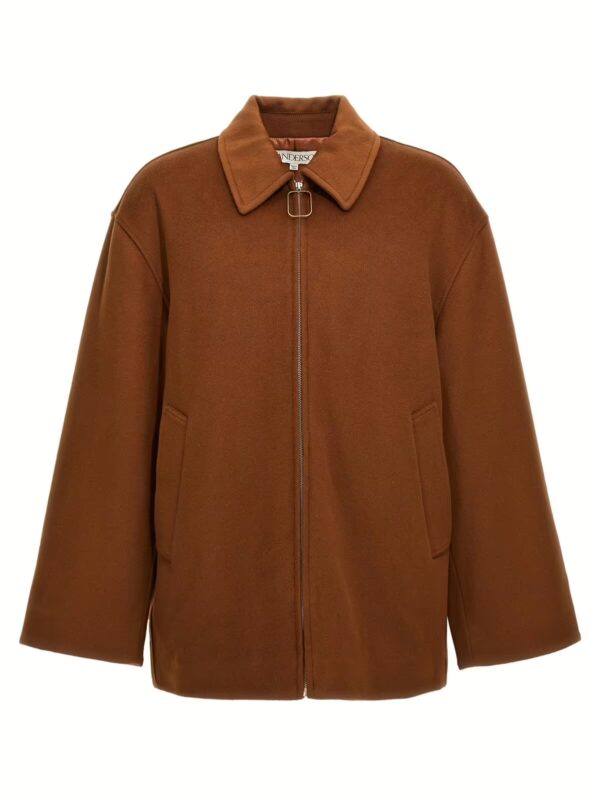 'Wire Puller' crop coat J.W.ANDERSON Brown