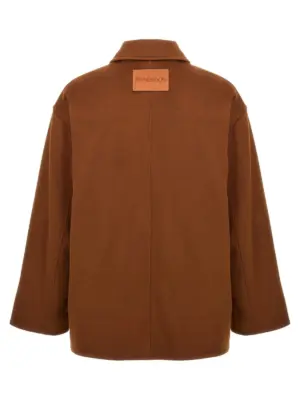 'Wire Puller' crop coat CO0306PG1583619 J.W.ANDERSON Brown