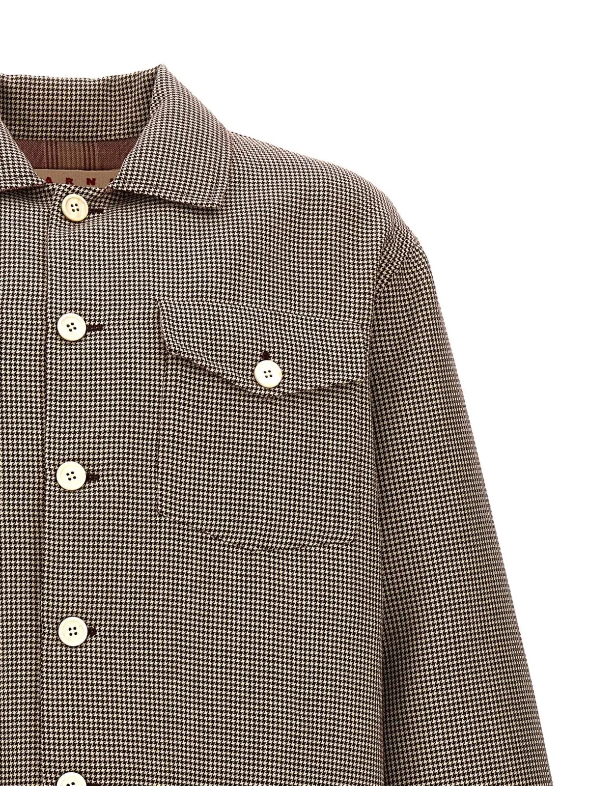 Куртка в гусину лапку Marni Бордова 3 Houndstooth jacket Man MARNI Bordeaux