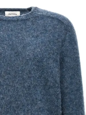 'Shaggy' sweater Man HARMONY Light Blue