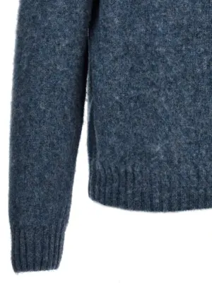 'Shaggy' sweater 100% wool HARMONY Light Blue