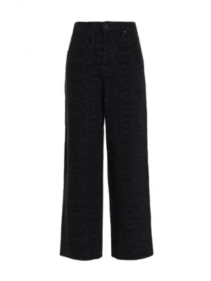 'Monogram' jeans MARC JACOBS Black