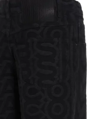 'Monogram' jeans 80% cotton 20% polyester MARC JACOBS Black