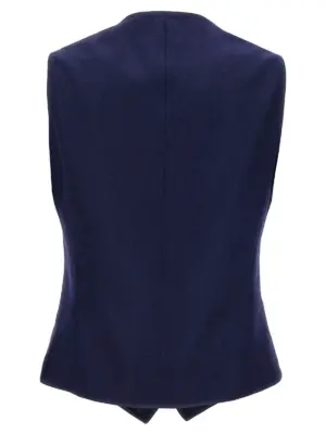 Silk cashmere vest D47456K0908B02 KITON Blue