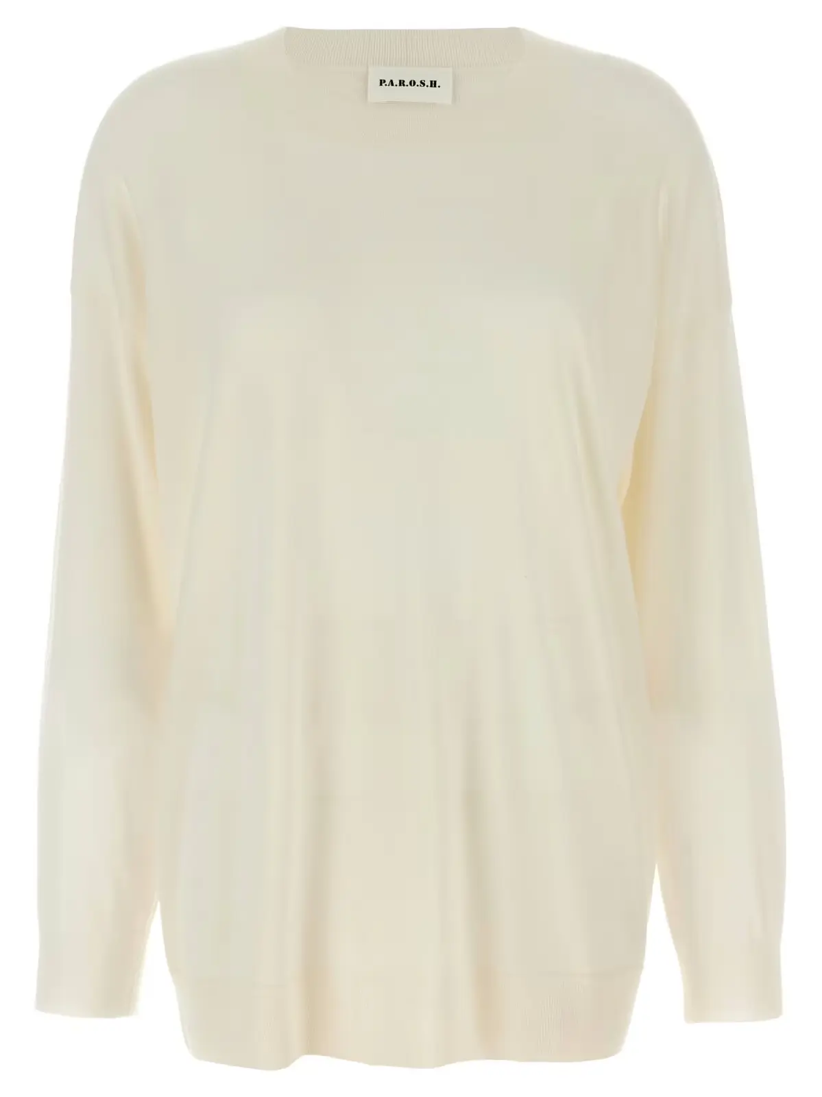 Светр з круглим вирізом P.a.r.o.s.h. Білий 1 Crew-Neck Sweater P.A.R.O.S.H. White