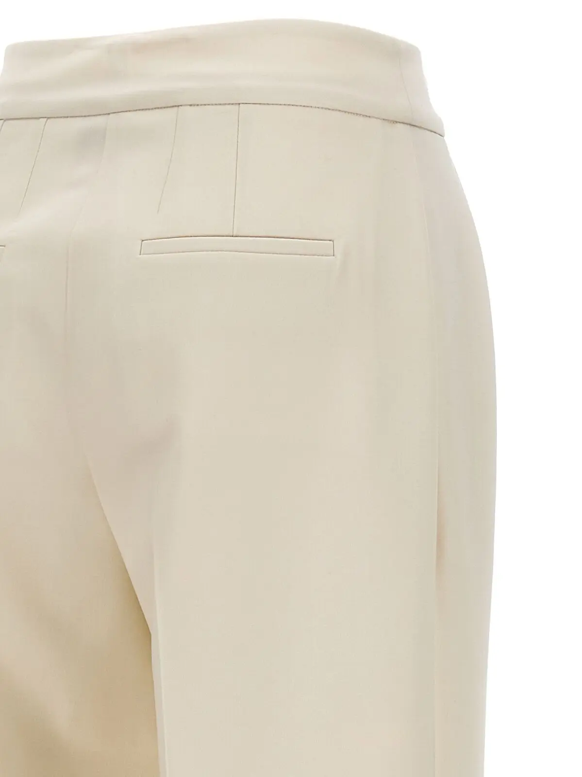 Штани зі свободним кроєм Kiton Білі 4 Loose leg pants 96% virgin wool 4% elastane KITON White