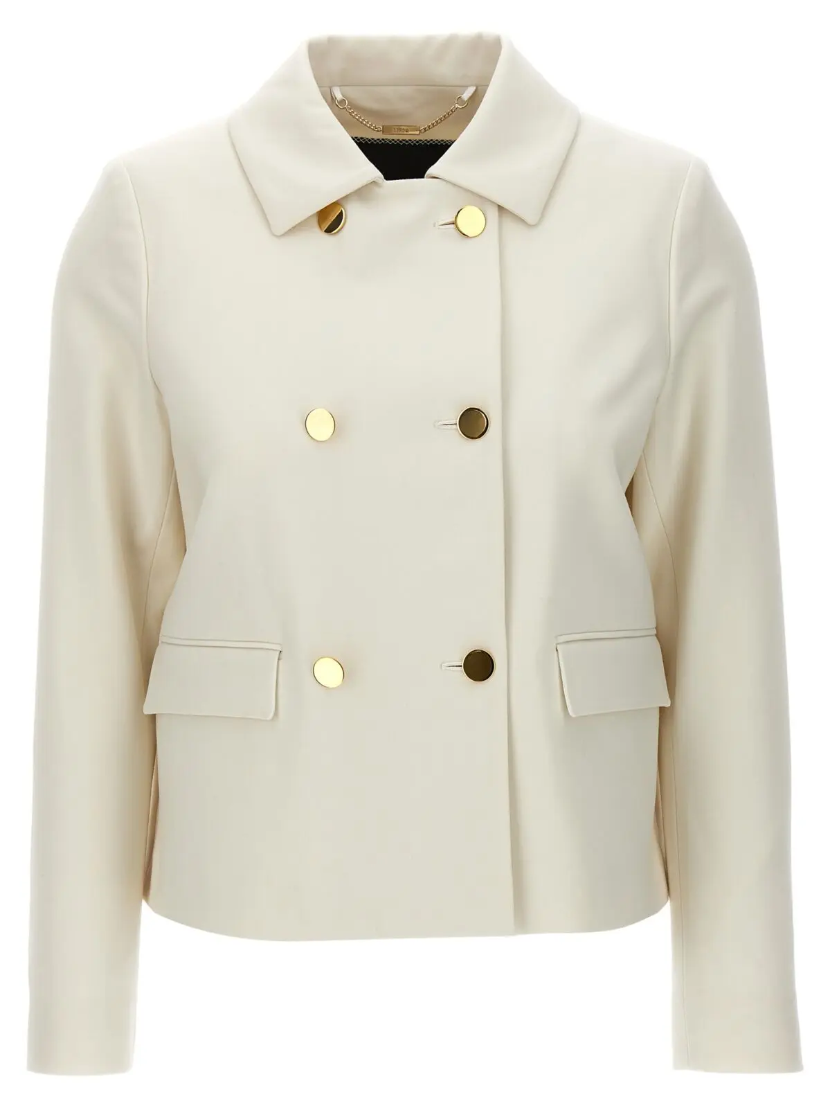 Куртка подвійної Breast Kiton Біла 1 Cropped double-breasted jacket KITON White