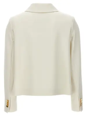 Cropped double-breasted jacket D57616K0920C0145 KITON White