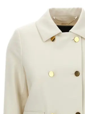 Cropped double-breasted jacket Woman KITON White
