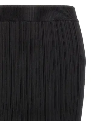 Pleated midi skirt Woman BALMAIN Black