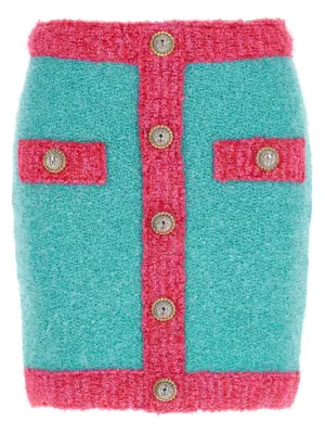 'Leone' button two-tone skirt BALMAIN Multicolor