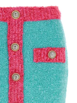 'Leone' button two-tone skirt Woman BALMAIN Multicolor