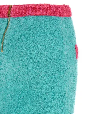 'Leone' button two-tone skirt 38% co