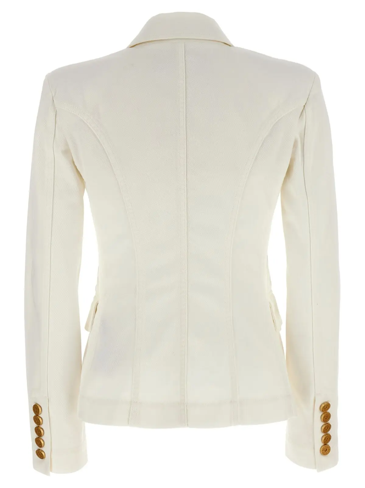 Двобортний джинсовий блейзер Balmain Білий 2 Double-breasted denim blazer DF1SG170DB690FA BALMAIN White