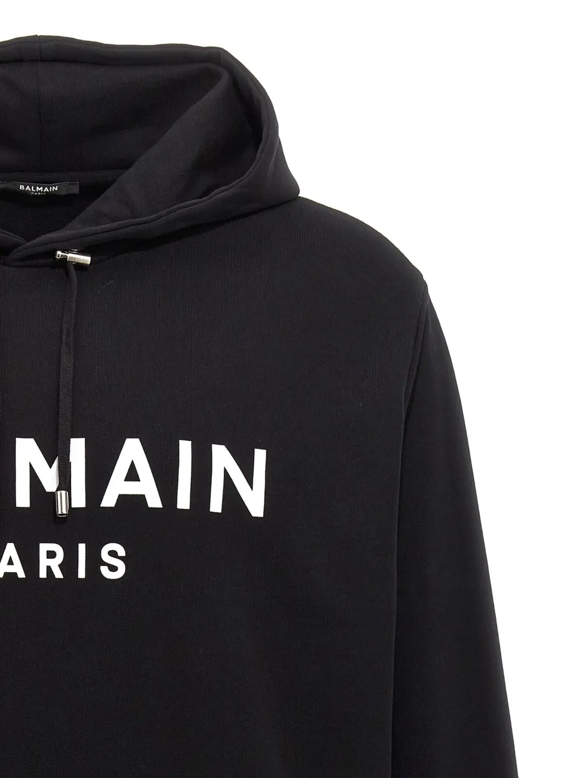 Худі Balmain з логотипом Чорно-білий 3 Logo print hoodie Man BALMAIN White/Black