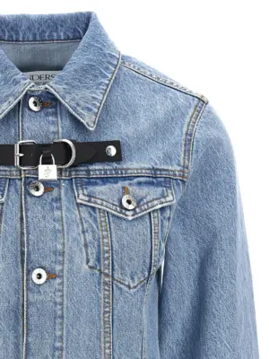 'Padlock Strap Trucker' jacket Woman J.W.ANDERSON Light Blue